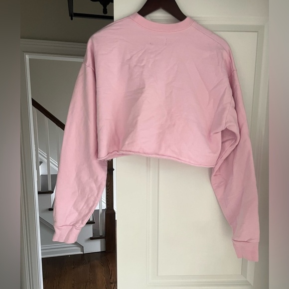 Golf Wang Tyler The Creator Powder Pink Crop Fleece Sweatshirt Logo Size Large - Picture 5 of 7